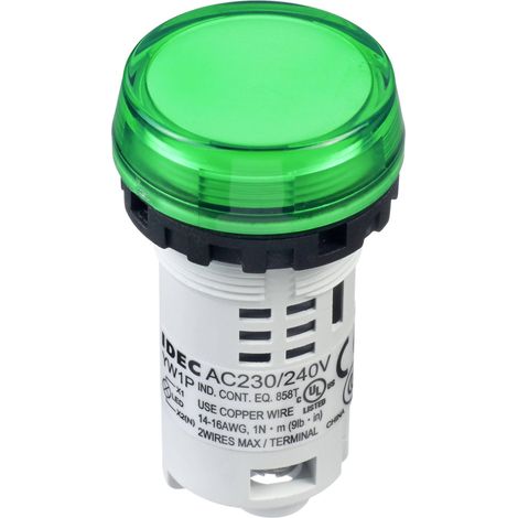 Idec Voyant lumineux blanc/vert 230 V 1 pc(s) S113962