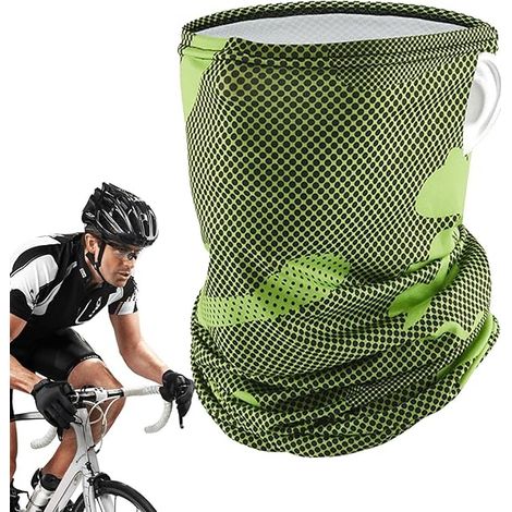 Cache-cou/masque/tour de cou/masque de protection solaire pour le visage et le cou - Bandana en soie glacée isolante pour la moto