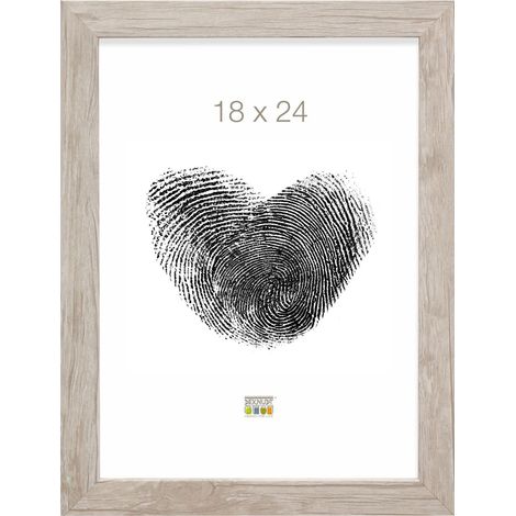 Cadre Photo Moulure Bloc Bois Blanc 18 x 24 cm (1/5)