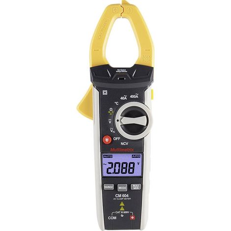 Multimetrix CM 604 Pinza amperometrica digitale Incl. borsa CAT III 600 V Display (Counts): 4000