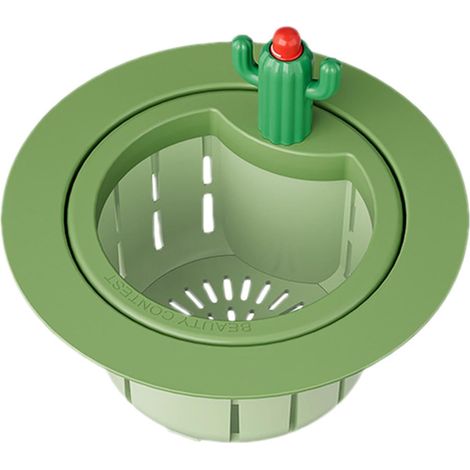 Filtre de vidange pour évier, panier de filtre d'évier de cuisine, bouchon de vidange cactus, filtre automatique de déchets, protecteur anti-obstruction, outil de collecte de déchets alimentaires (1/5)