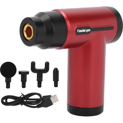 Pistolet de Massage Percussion Musculaire Profonde - Masseur Electrique pour Douleurs Musculaires (Rouge) (1/5)