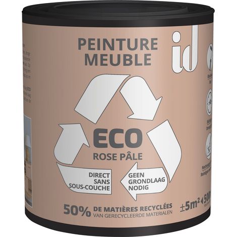 Peinture ECO pour boiseries et meubles - rose pâle 500ml - ID PARIS (1/3)