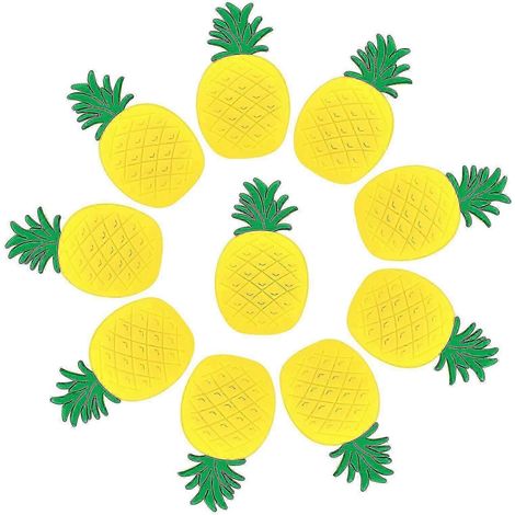 10 Stück Ananas-Kühlschrankmagnete, Frucht-Kühlschrankmagnete, Whiteboard-Kühlschrankdekorationen-6.7X3.5cm-Yellow (1/2)