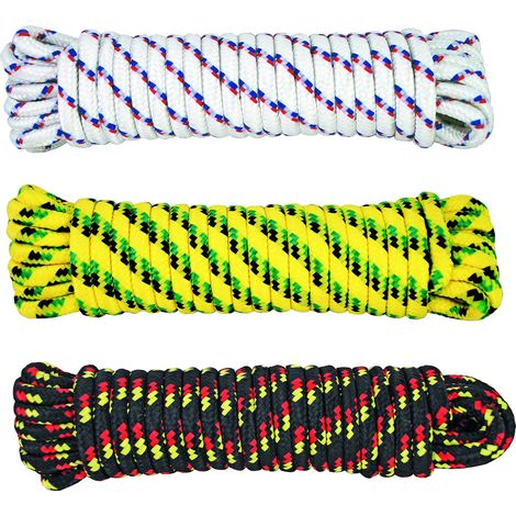 Corde Polypropylène/Polyester Tressée, Multicolore, 10 m