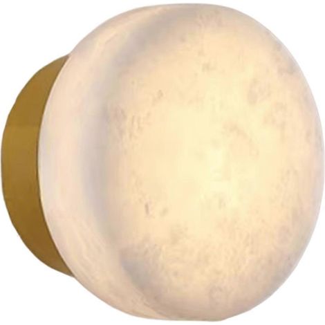 Applique murale ronde en marbre naturel, style nordique moderne, éclairage LED pour salon, chambre, couloir, etc. (1/5)