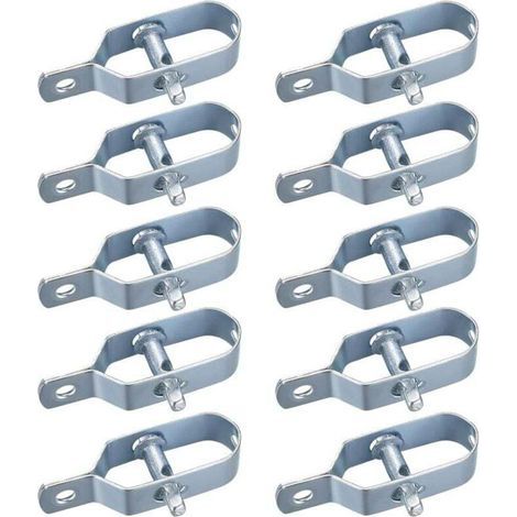 Lntyq 10 Pièces Tendeur Grillage, Tendeur de Clôture, Tendeurs à Fil Barbelé, Kit de Connecteurs Tendeur de Corde pour Fil de Tension (Couleur argent) (1/5)