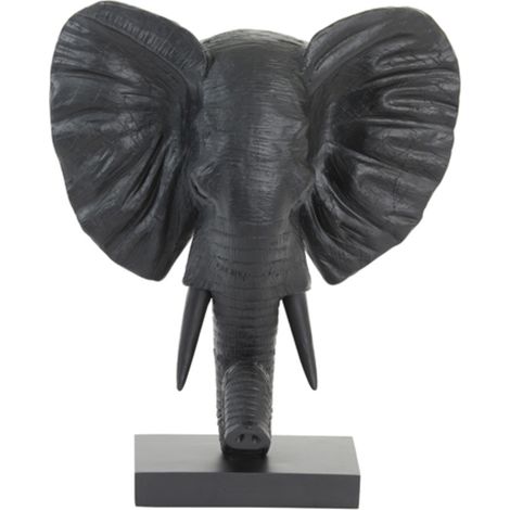 Light & Living Ornament auf Fuß Elefant matt schwarz - 30x15x36 (1/4)