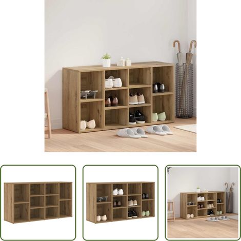 Schuhregal Holz - Schuhbank Artisan-Eiche 103 x 30 x 54,5 cm Holzwerkstoff (1/5)