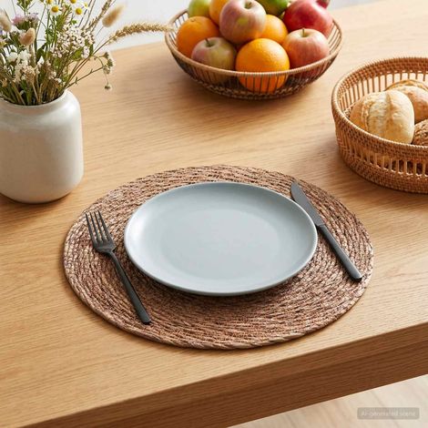 Tovagliette in erba di mare 4 pz Marrone 100% Erba marina vidaXL (1/5)