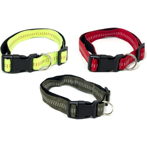 Comodo E Resistente Collare Per Cani Regolabile Modello Color Doggy, misuraLcoloreRosso (1/2)