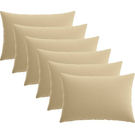 Lot de 6 coussins décoratifs HEERLEN - 40 × 60 cm - beige - polyester