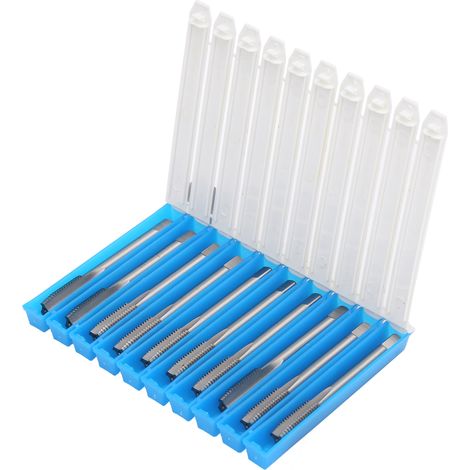Jeu de 10 tarauds HSS M8 x 1,25 mm, filetage droit, coupe rapide, accessoires pour visserie (1/5)