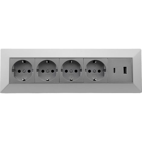 Multiprise d'angle 4 prises + USB-A (1/5)