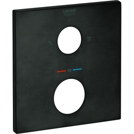 Rosette 49102 eckig für THM-FMS hard graphite gebürstet (1/2)
