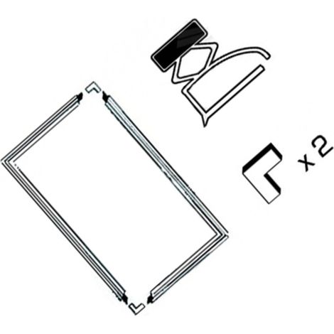 Kit de 2 joints à semelle L 1300 x 700 mm – Pièce détachée pour réfrigérateur – Compatible avec toutes marques