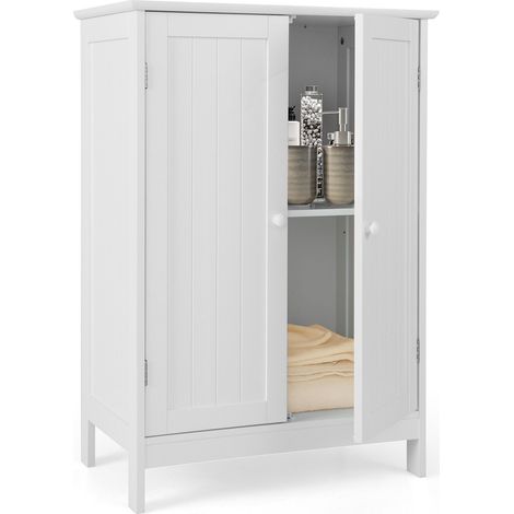 Bathroom Floor Cabinet Wooden Free Standing Storage Cupboard Display Organiser (1/5)