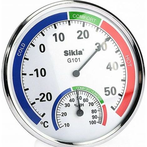 TERMOMETRO IGROMETRO ANALOGICO INTERNO ESTERNO MISURA TEMPERATURA UMIDITA' CASA