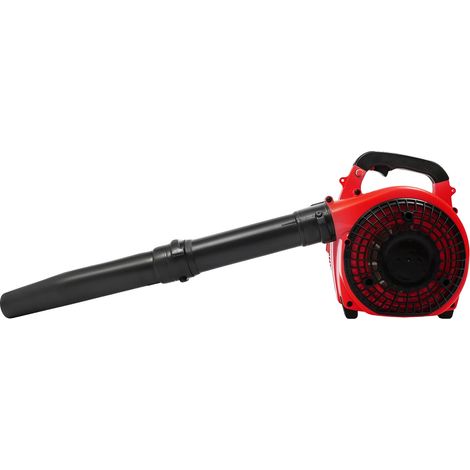 Soplador de hojas, motor de 2 tiempos, portátil y práctico, color rojo y negro. (1/2)