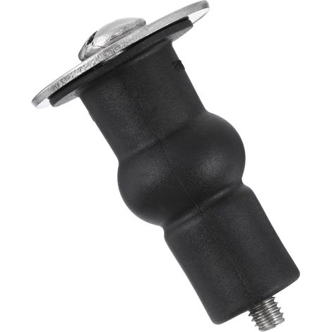 6 fixations siège WC, inox/caoutchouc noir, pour abattant WC (1/5)
