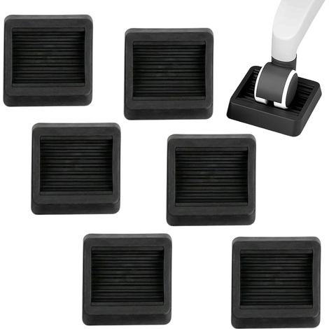 Almohadillas antideslizantes de goma de 6 piezas para ruedas, protectores de patas de sillas, almohadillas de goma para pies, protectores de suelo para patas de sillas para todo tipo de suelos, sofás (1/5)