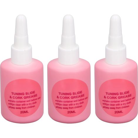 Lot de 3 flacons de graisse lubrifiante pour pistons de trompette en laiton, inodore et antirouille, 20 ml. (1/5)