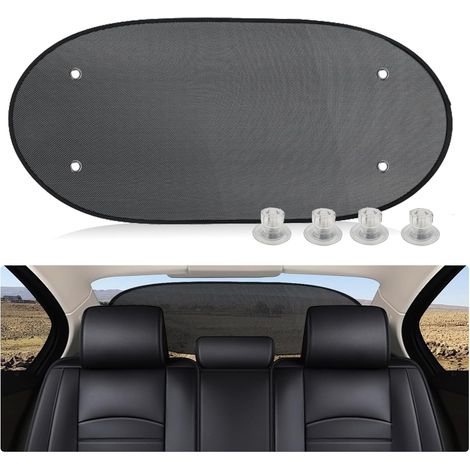 Pare-Soleil Voiture pour Lunette Arrière, Bébé, Vitre Arrière Pliable avec Ventouses, Visière en Maille, Protection UV, 100x50 cm (1/5)
