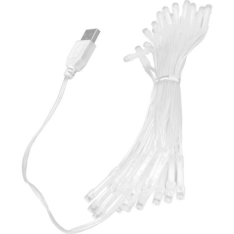 Guirlande lumineuse décorative à 40 LED multicolores, USB, ciel étoilé pour fêtes d'intérieur, bar à glace, guirlande lumineuse sept couleurs, BZ2316-W (1/5)
