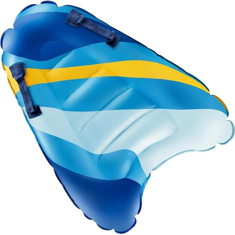 Bodyboard gonflable aquatique pour enfants et adultes, toboggan aquatique d'été pour la piscine, le jardin et les fêtes en plein air, bleu (1/5)