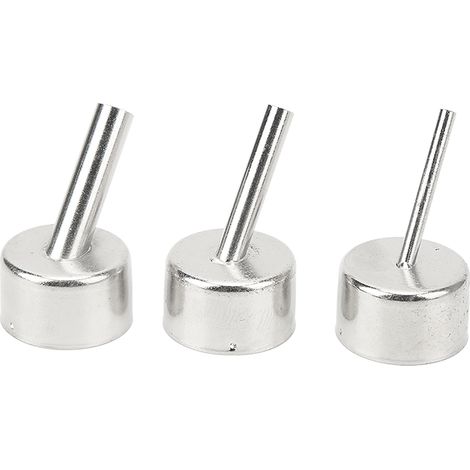 Buse de pistolet thermique en acier inoxydable, 3 pièces, antirouille, résistant aux hautes températures, pointe à Air chaud pour l'entretien