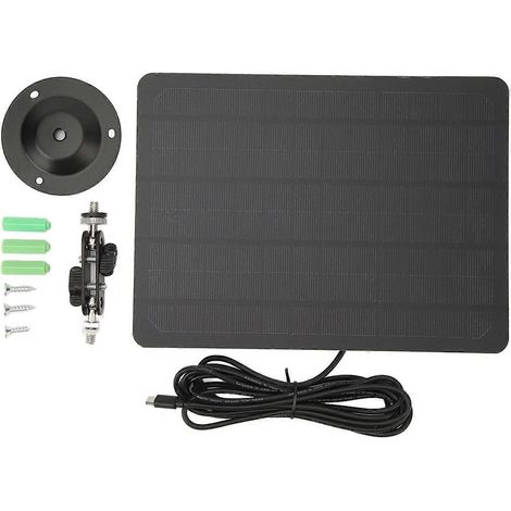 Panneau solaire mono haute efficacité pour camping-car, chargeur de batterie solaire avec support et câble de charge de 3 mètres. (1/4)