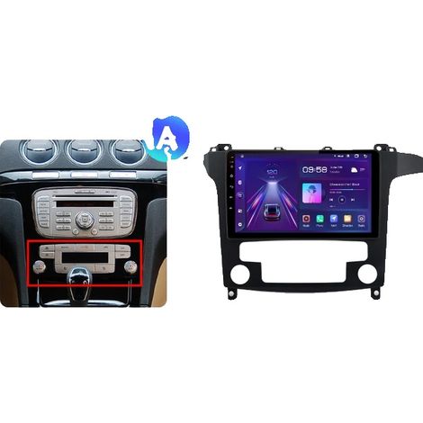 Radio para coche Ford S-Max, control por voz con IA, CarPlay y 4G. (1/2)