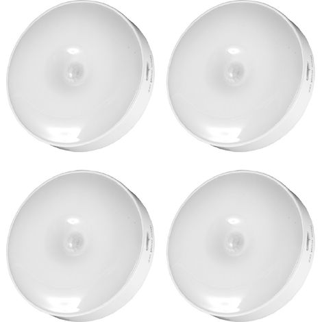 Lot 4 Lampes LED Rechargeables Détecteur de Mouvement, Veilleuse Automatique Blanc Chaud pour Maison (1/5)