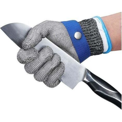 Gant anticoupure en acier inoxydableProtection niveau 526 cm pour préparation alimentaireConfortable et flexible (1/4)