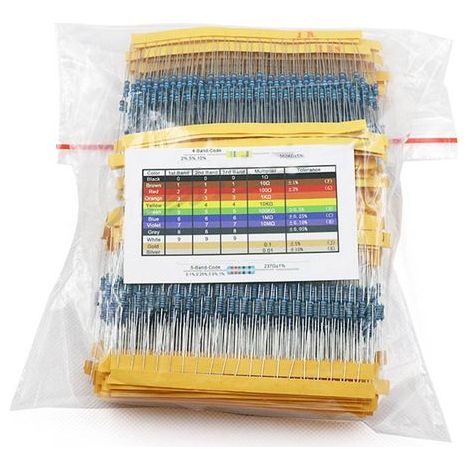 2600 pieces, 130 values. Commonly used resistor kit: 1%, 1/4W, metal carbon film resistors. Classification: Full range of electrical fixed resistors. (1/5)