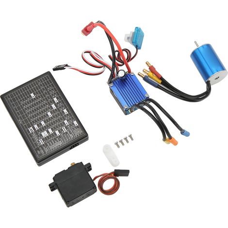 Moteur brushless 4500KV, variateur brushless 25A, servo 2,2 kg, carte de programmation pour voitures RC Traxxas, HSP et Wltoys 1/16 et 1/18. (1/5)