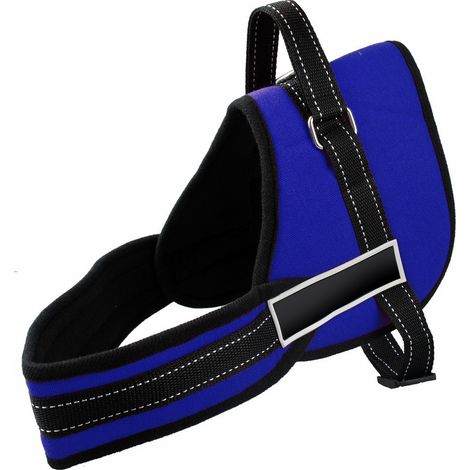 Arnés ajustable de perro acolchado para el adiestramiento educación  Talla: S - Color: Azul