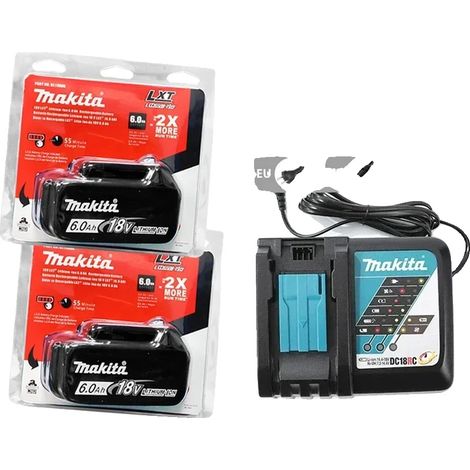 Batteria ricaricabile, 18 V, capacità 6000 mAh, 6,0 Ah x 2, caricabatterie x 1 (1/2)