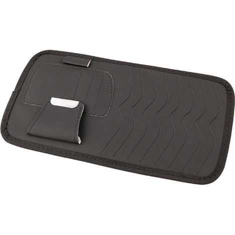 Autoschalenhalter, Auto-Sonnenblenden-Organizer mit DVD-Aufbewahrungstaschen, Innenreinigungsgel, Schwarz, Einheitsgröße