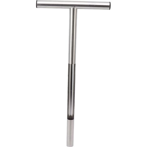 Échantillonneur de sol en acier inoxydable 304, sonde portable avec poignée en T pour jardin, pelouse et champ, 53 cm (1/5)