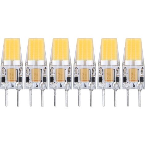 Ampoule GY6.35 - 5 W - 12 V CC/CA - 360° - Blanc Chaud 2700 K - 500 Lm - Silicone - Pour Plafonnier Lustre Applique - 6 Pièces (1/5)