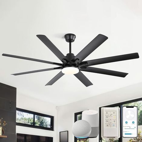 Sofucor Smart Ventilatore da soffitto con luce, Alexa/APP, telecomando [Classe energetica D] - Bianco -
167,5 cm, silenzioso, Wi-Fi, CC, 3 temperature di colore, timer, 6 velocità, modalità estate/inv (1/5)