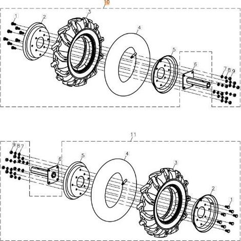 ORIGINAL LINKSRADSATZ EMAK L66151160