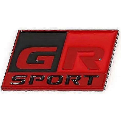 3D-Metalllogo GR Sport Emblem Kofferraumaufkleber für Toyota RZ RC RS Yaris Corolla CH Harrier Camry GR Sport Emblem Zubehör GRsport rot (1/5)