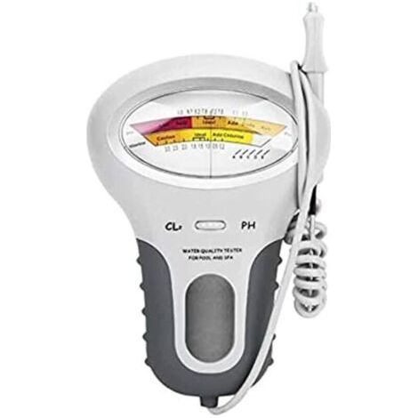 Water Quality Tester - pH Meter & Chlorine Tester for Swimming Pool and Drinking Water - Large Screen & Durable - No Battery (1/4)