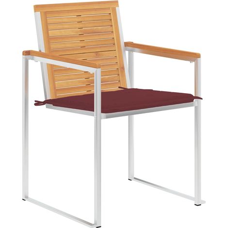 Maison Exclusive - Gartenstühle 4 Stk. mit Kissen Massivholz Teak