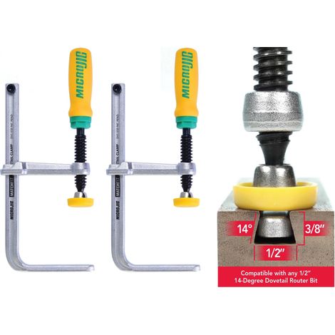 MICROJIG GRR-Ripper DVC-538K2 - Morsetti a coda di rondine, colore: giallo/verde (1/5)