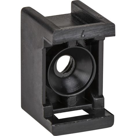 Schneider Electric – Lot de 100 embases universelles pour collier d'installation – Tenue à l'arrachement 20 daN – Compatible avec chevilles filetées – ENN47995
