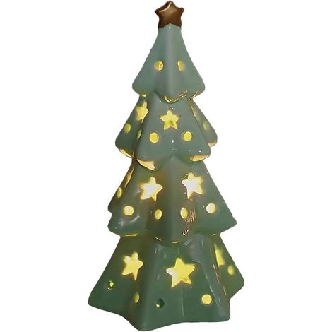 Personalisierter, sternförmiger Weihnachtsbaum aus Keramik. Wohnaccessoire. Zarte, sternförmige Weihnachtsbaumdekoration. (1/5)