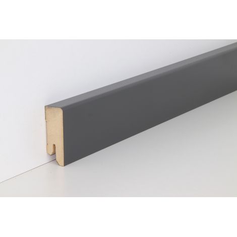 B.S. Bauprogramm Clip-Sockelleiste 2500x50x18 mm Edelanthrazit Leiste Fußleiste
